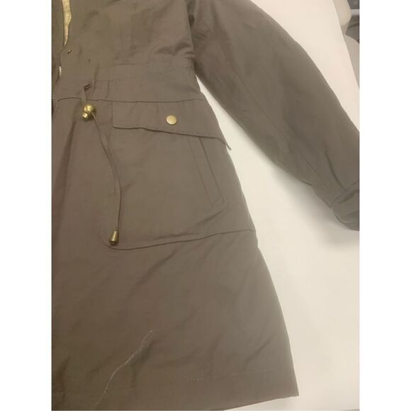 Khaki Button Down Coat - Picture 2 of 8